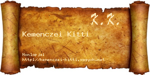 Kemenczei Kitti névjegykártya