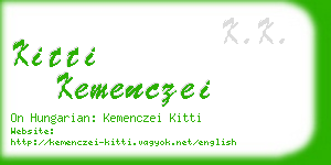 kitti kemenczei business card